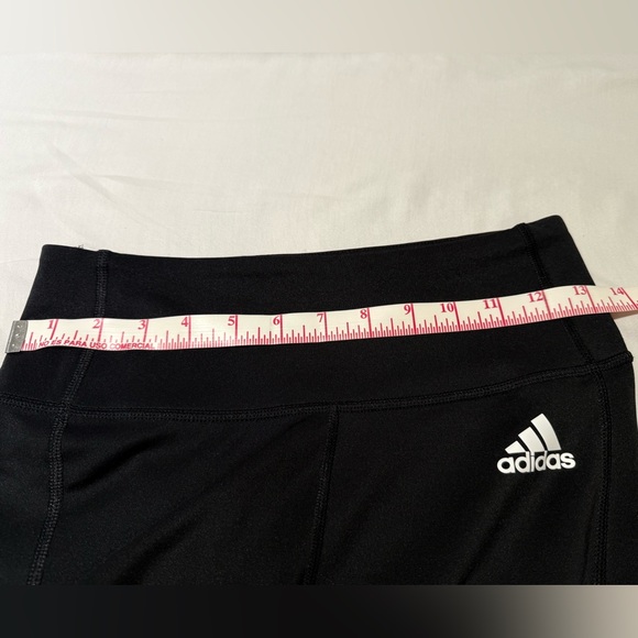 Adidas Black Athletic Shorts with High-Rise Waistband - Picture 6 of 6